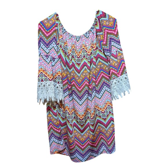 Win Win Red,Blue,Pink,Orange Women's 1/2 sleeve tunic - LG-XL - Picture 2 of 7